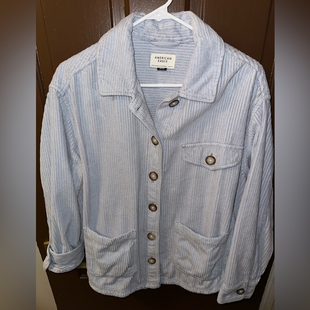 American Eagle Baby Blue Corduroy Jacket